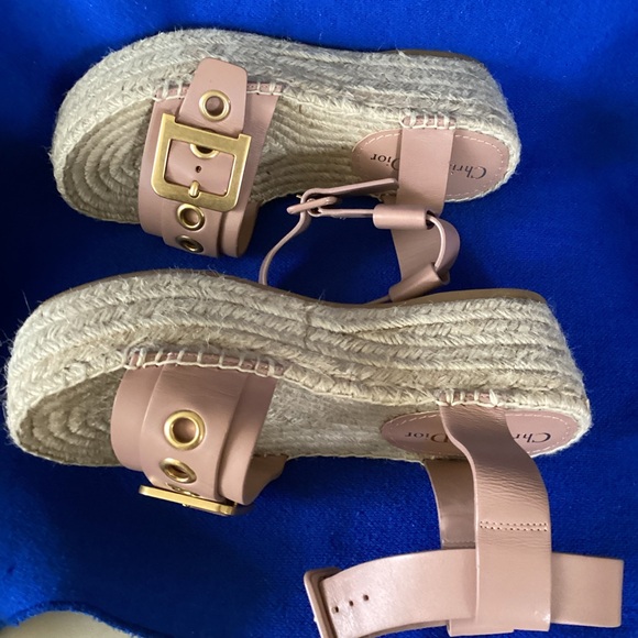 CHRISTIAN DIOR ESPADRILLE PLATFORM SANDALS - Picture 4 of 7